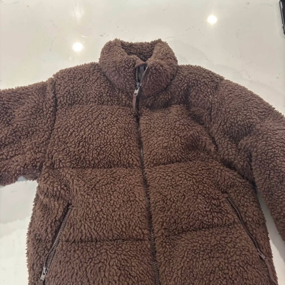 Cozy Brown TNA sherpa coat